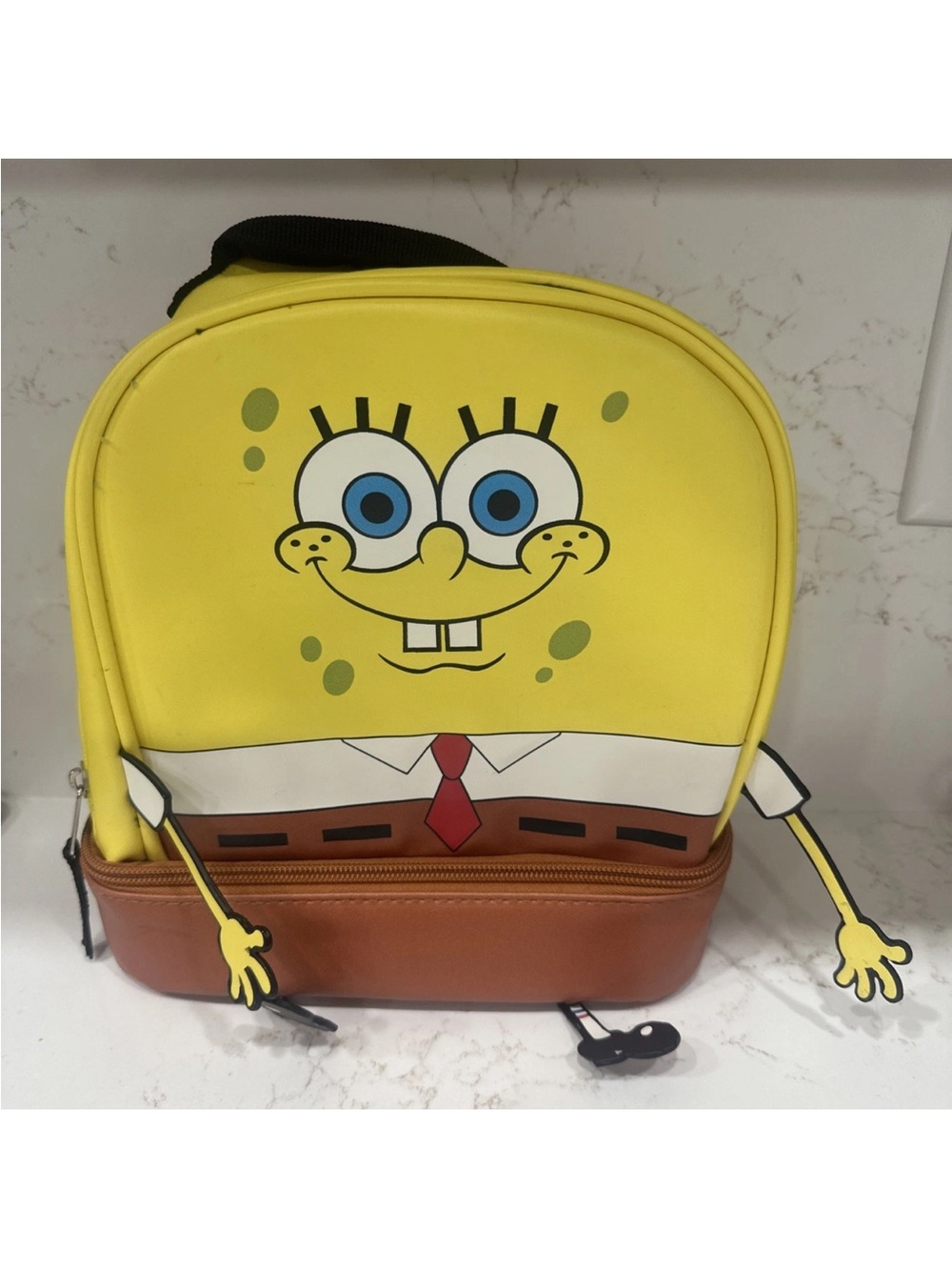 Nickelodeon SpongeBob Dual Compartment Lunch Box Bag 9”